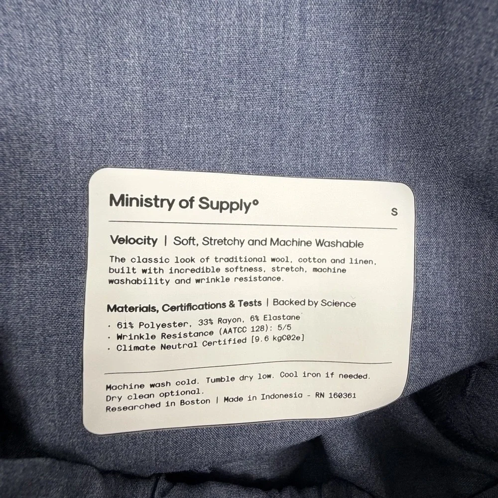 Ministry of Supply Women's Tailored Shorts Size S Blue Elastic Waist